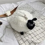 Borsa a tracolla con bambola a cartoni animati carina, bambola personalità femminile, borsa di peluche brutta per studenti, accessorio unico e divertente — foto 4