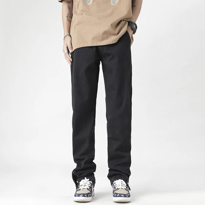 Title 6, Heren losse broek met elastische taille en rech...