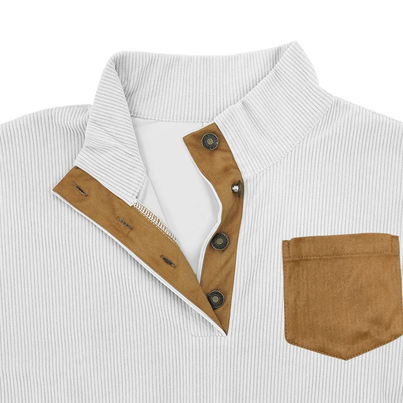 Title 11, Patch pocket corduroy jacket with stand collar,...