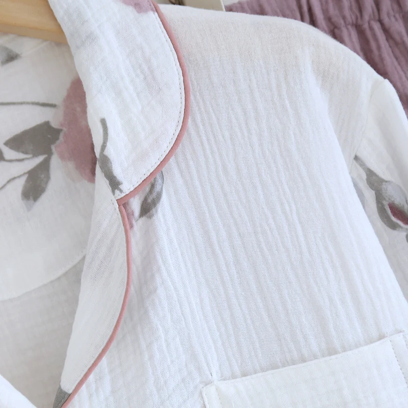 Title 20, Womens Double Pure Cotton Gauze Pastoral Pajam...