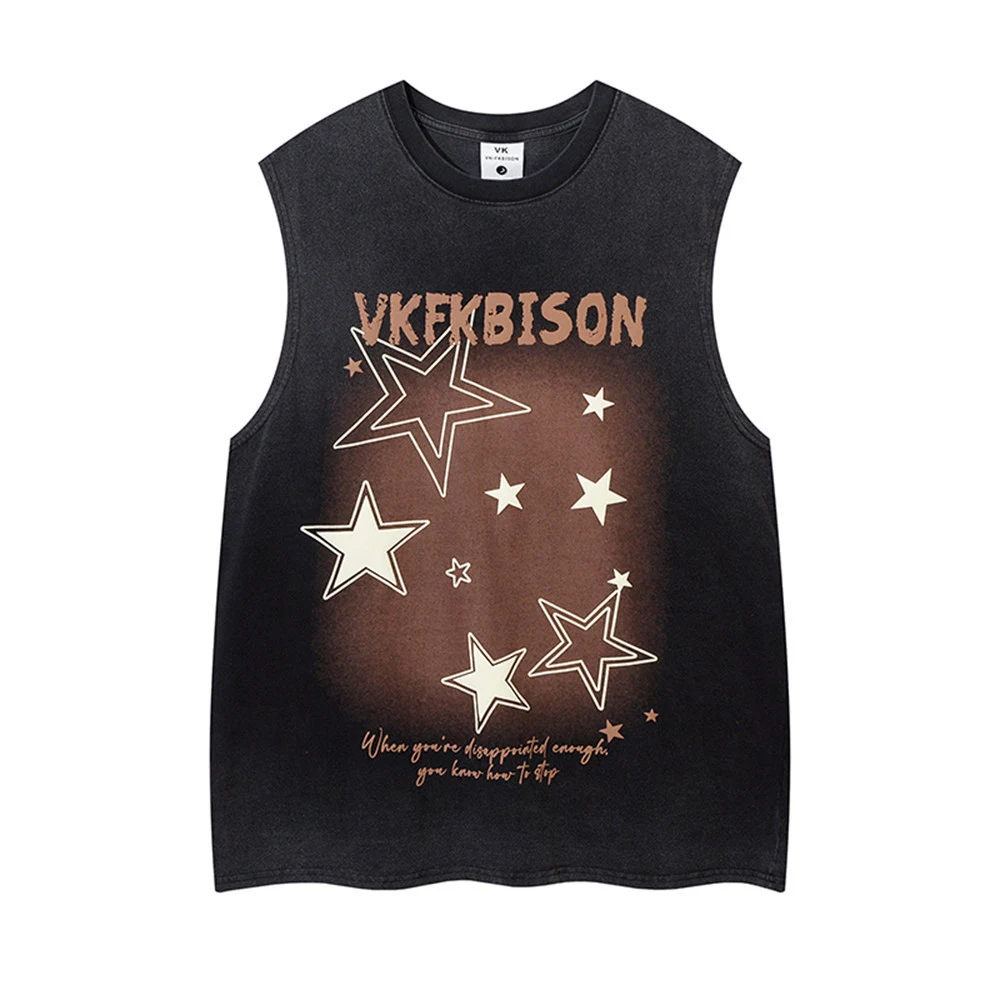 Title 12, XINGX Heren mouwloos vest met print. Ademende z...