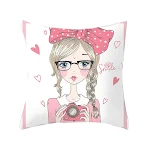 Cartoon Pretty Girl Pillow Cushion Cover Sand Pad Home decor, soft, comfortable and adorable, perfect for your living ro — photo 23