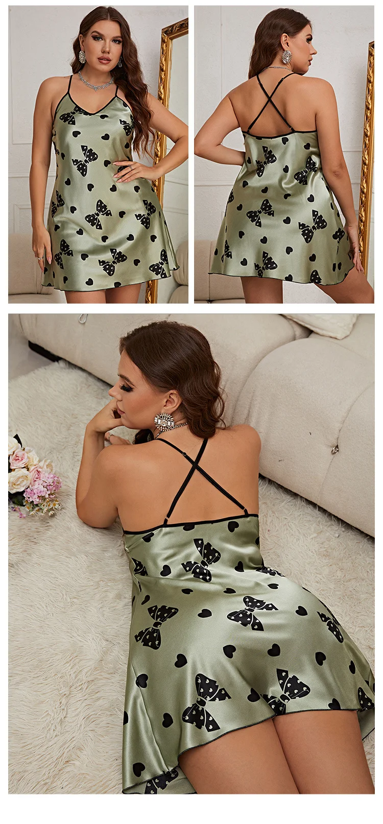 Round Neck Camisole Nightdress Can Be Outerwear Dress — photo 10