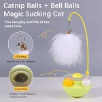 Cat Toys Self-high Not Fall Down Pet Ball Removable Teasing Stick Feather Scratching Ball Mint Pet Supplies cat toys int — photo 6