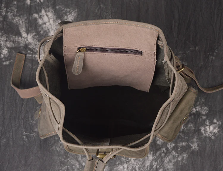 Title 6, Mochila Couro Crazy Horse para Homem, Viagem e ...