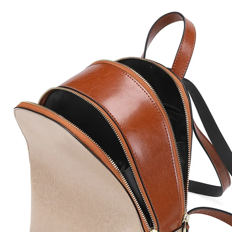 New Style Genuine Leather Cowhide Fashion All-Match Backpack Female Bag perfect for everyday use, stylish and versatile, — photo 2