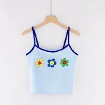 Three flower blue