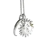 White Gold Sun Pendant