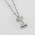 Colar com pingente de letra bubble para moda feminina. Um acessório estiloso e personalizável para realçar seu visual. — foto 16