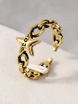 Anel Aberto Estrela Pentagrama Vintage. Ajustável, Design Gótico, Joia Unissex. Ideal para Presentear e Adicionar Estilo ao Visual. — foto 2