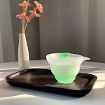 National Trendy Style Gradient Color Frosted Glass Tea Set, enjoy your tea with elegance and a modern touch. Perfect for — photo 5