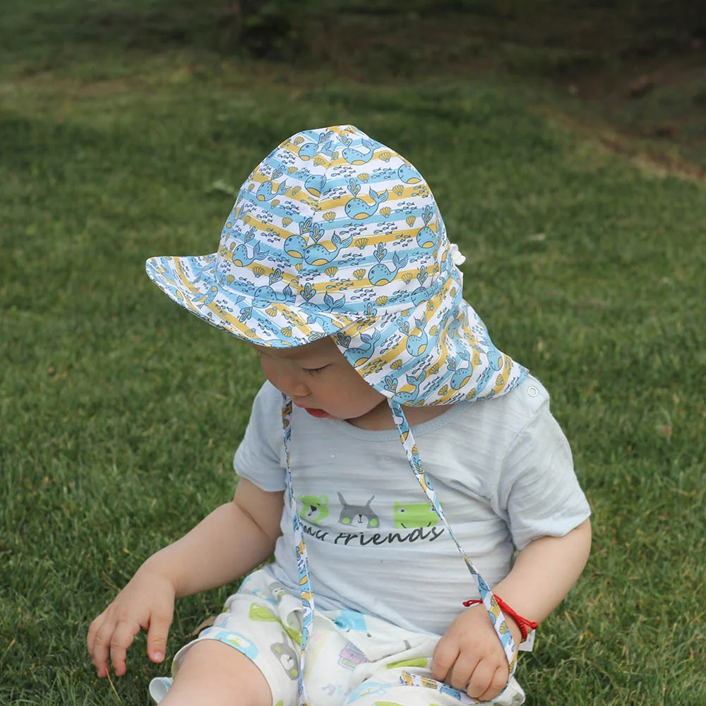 Baby sun hat for travel and children, cute sunscreen and sunshade. Provides excellent protection for babies and kids fro — photo 15