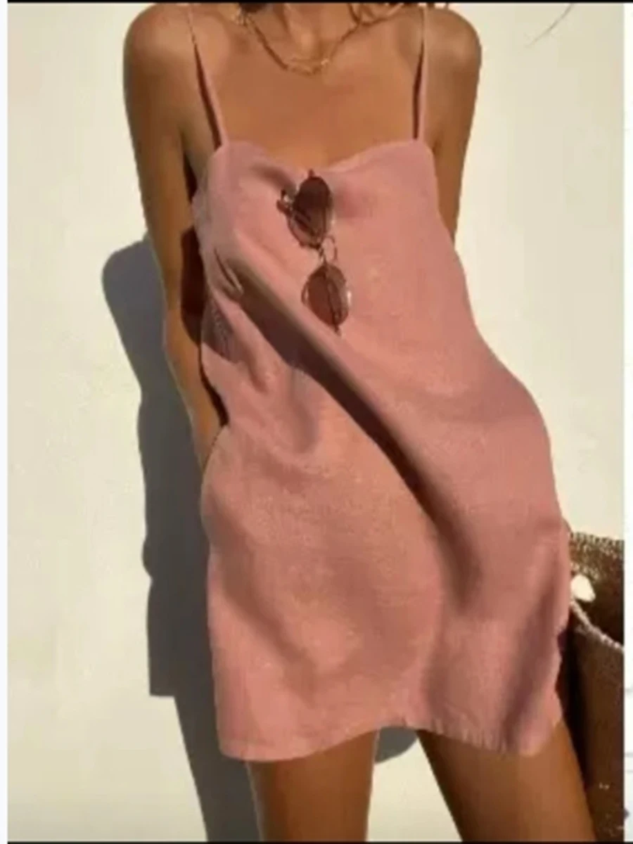 Title 8, Womens Bohemian Cotton Linen Sleeveless Pocket...