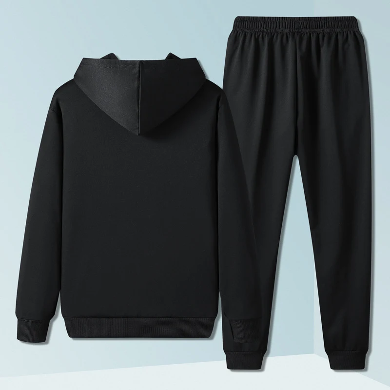 Men's Fashion Casual Sport Cardigan Zipper Sweater Trousers Two-piece Set, comfortable and stylish for everyday wear or — photo 3
