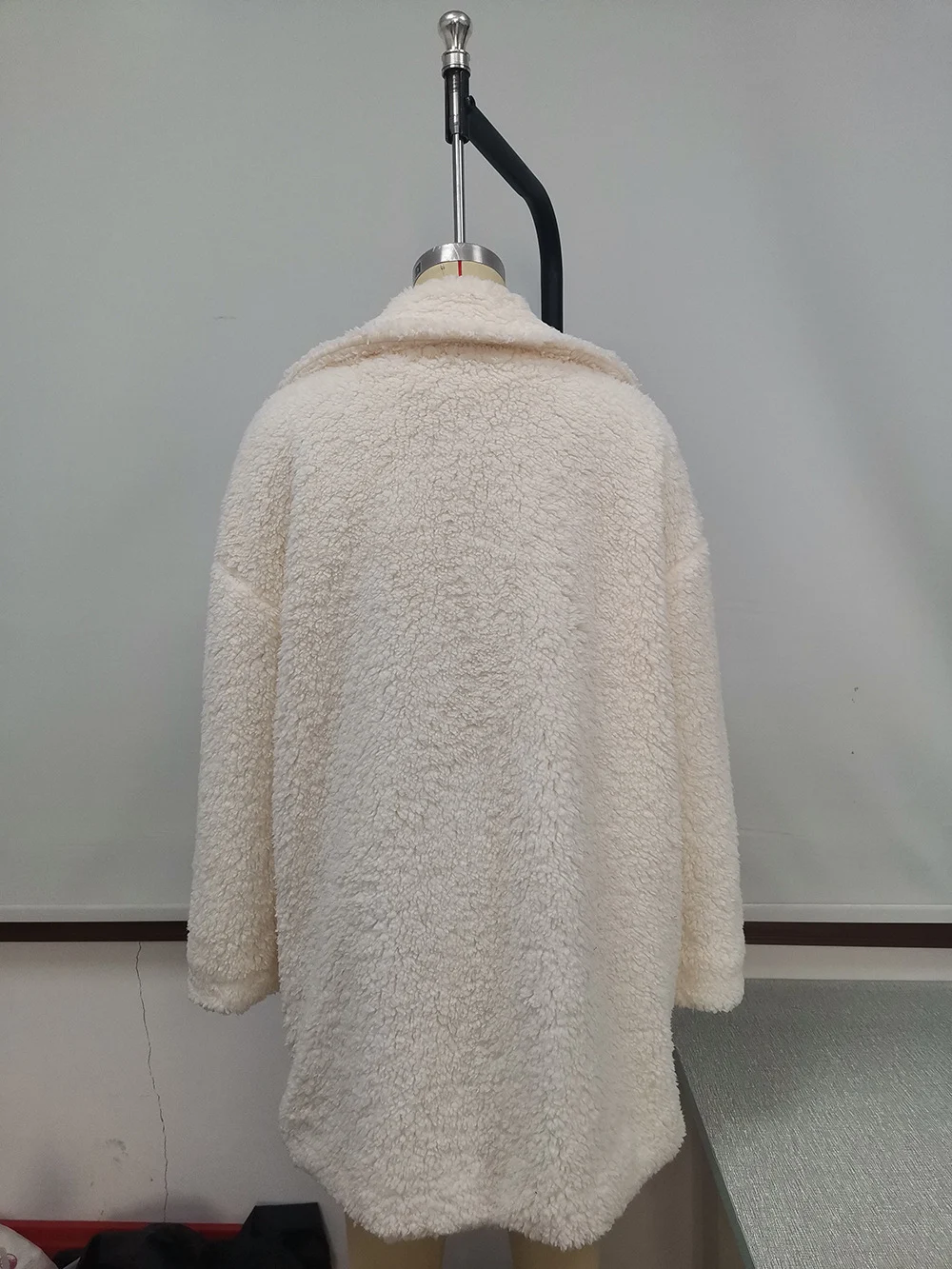 Title 44, Single Breasted Bubble Fleece Jacket Loose Lape...