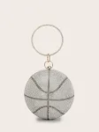 Bolsa de basquete feminina para jantar. Leve seus pertences com estilo. Perfeita para jogos ou eventos sociais. Design elegante e funcional. — foto 4
