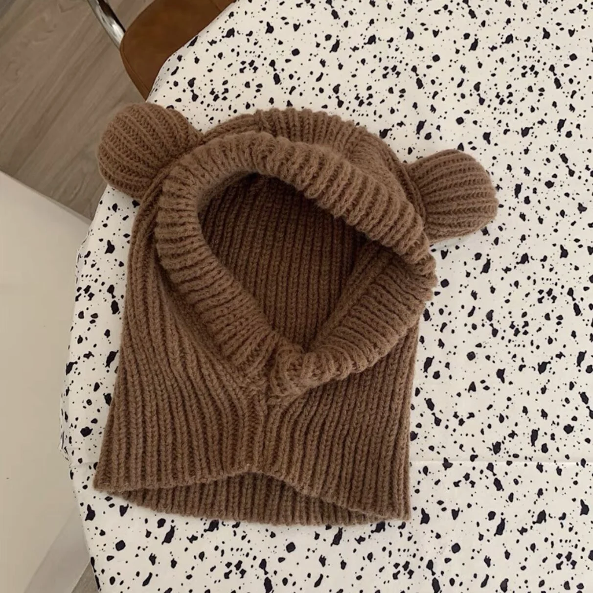 Title 4, Womens Fashionable Warm Cute Bear Ears Wool Hat