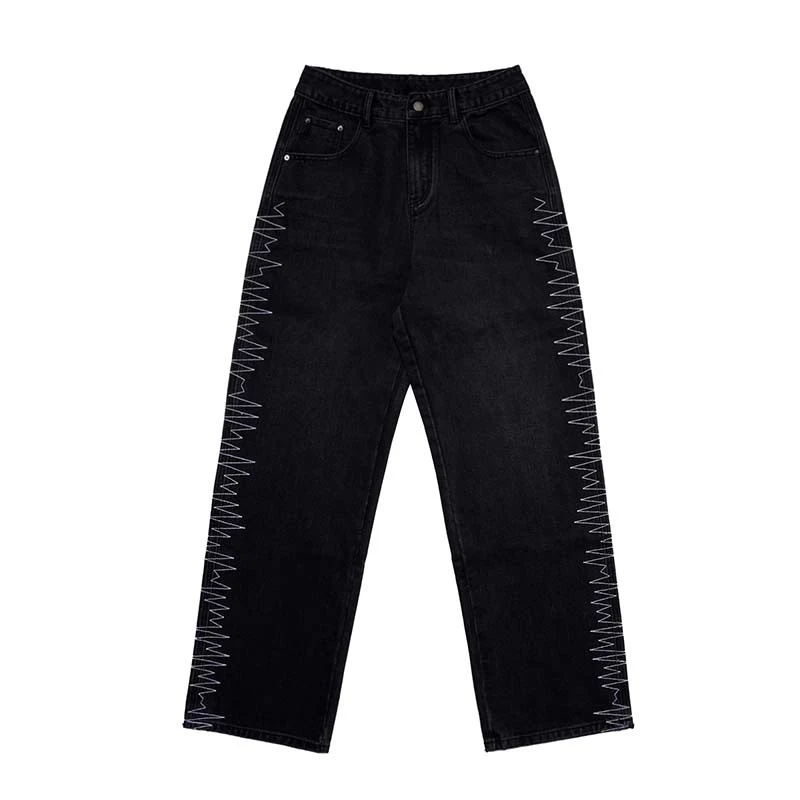 Title 3, Heren Gewassen Casual Broek Trend Veelzijdig Co...