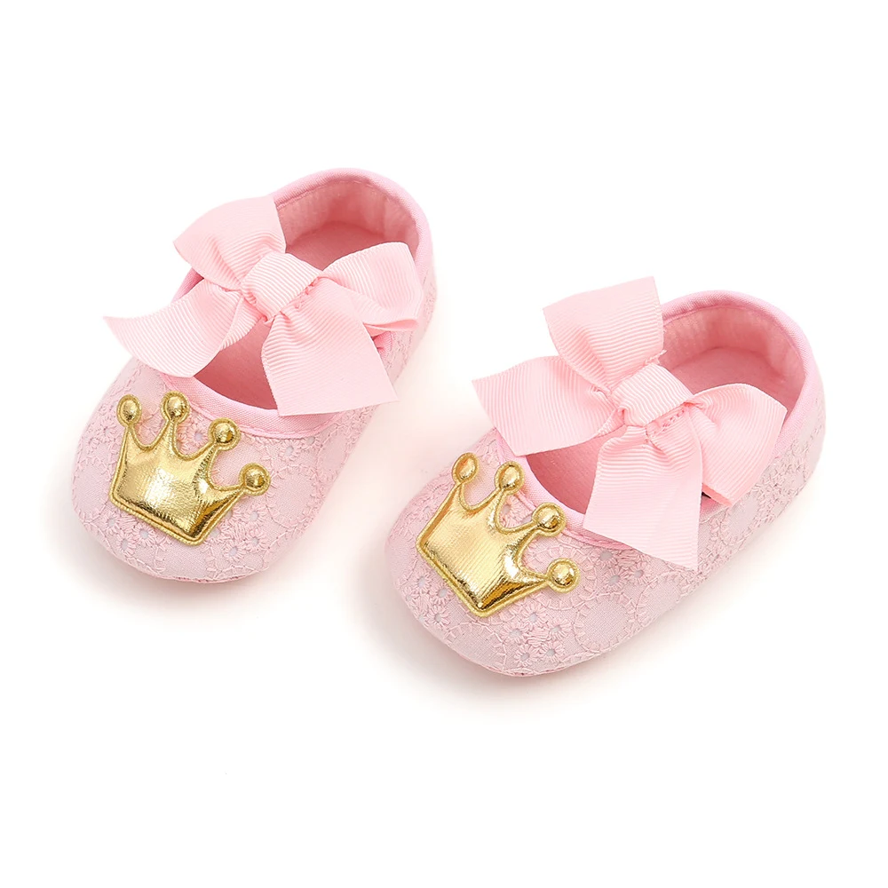 Title 6, Sapatinhos de Princesa para Bebê com Coroa e So...