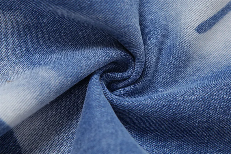 Casual jeans met hoge taille, rechte pijpen en vlinderprint. Stijlvol en comfortabel voor dagelijks gebruik. — foto 1