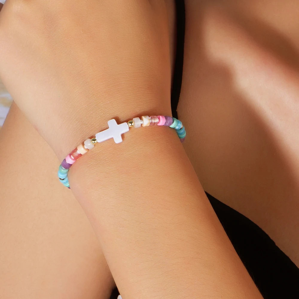 Pulseira de pedra natural simples, moda selvagem, um acessório elegante e atemporal que complementa qualquer visual, adicionando um toque de sofisticação. — foto 2