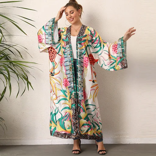 Title 5, Ethnic Style Long Sleeved Cardigan Kimono Light...
