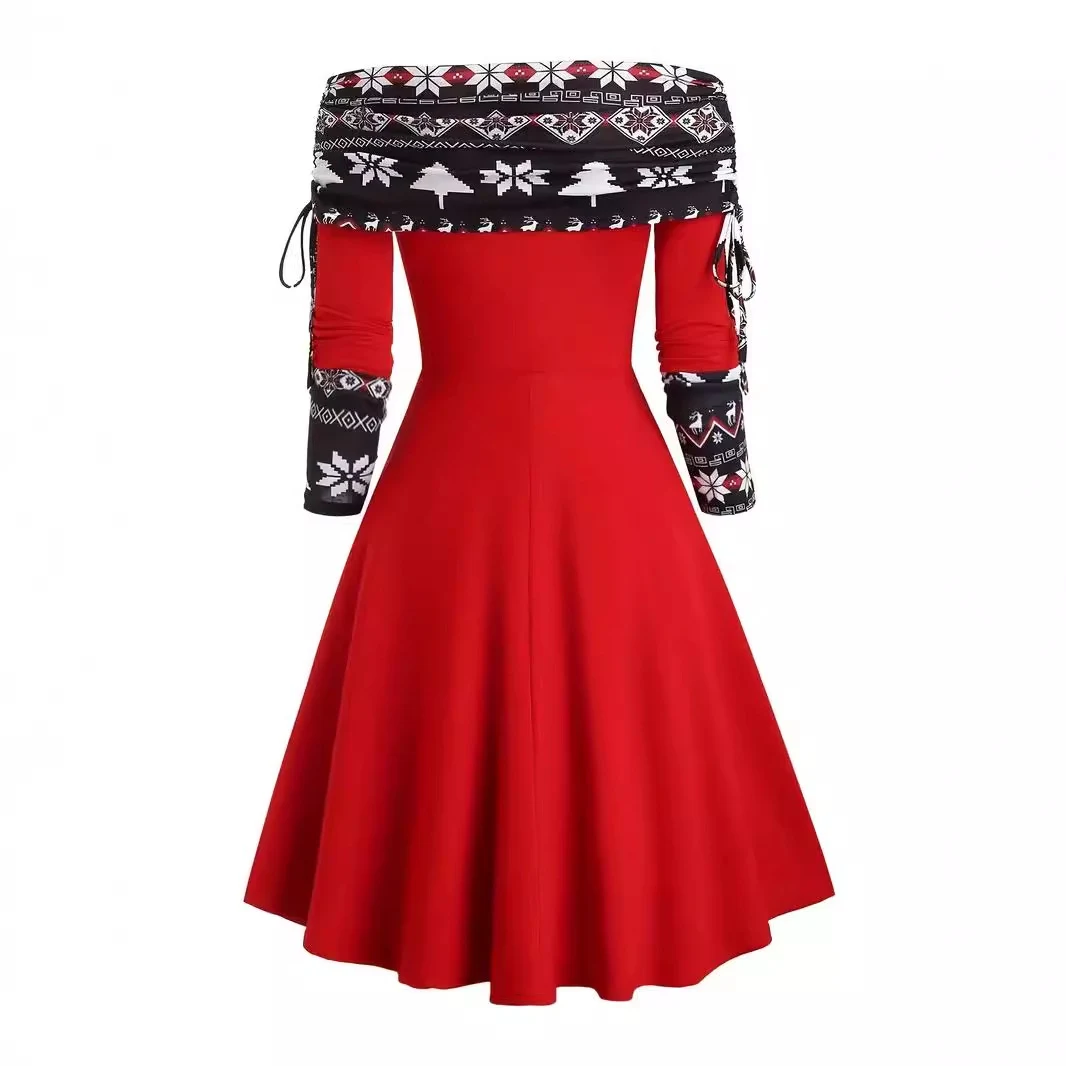 Title 3, Plus Size Christmas Color Printing Long Sleeve ...