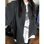 Giacca Top Donna Casual Retro Larga Capospalla Ideale per un look rilassato e alla moda Perfetta per l'uso quotidiano e abbinabile a qualsiasi outfit — foto 6