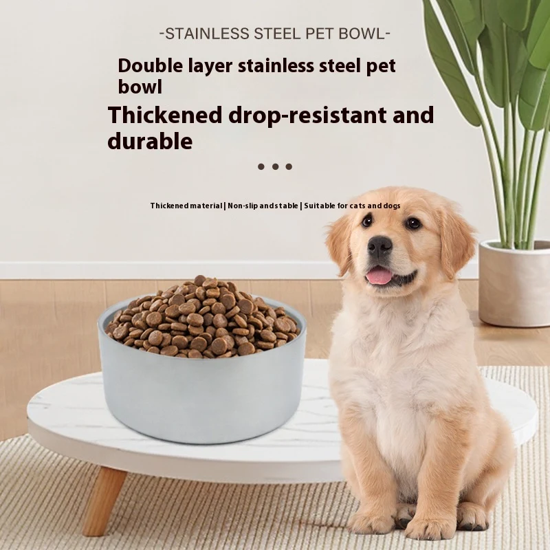 304 Stainless Steel Pet Bowl Double-Layer Thickening Durable food and water bowl for dogs and cats Easy to clean and hyg — photo 7