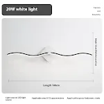 Black 100CM White Light