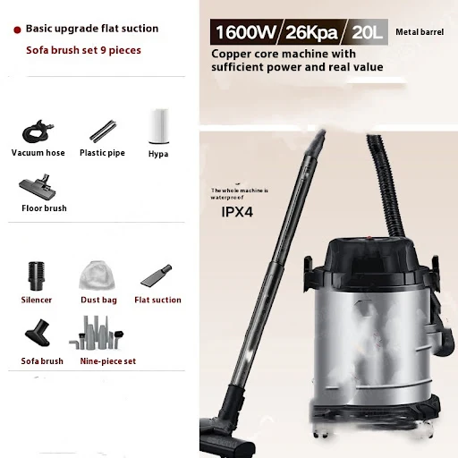 Title 4, High-power wet and dry industrial water suction...