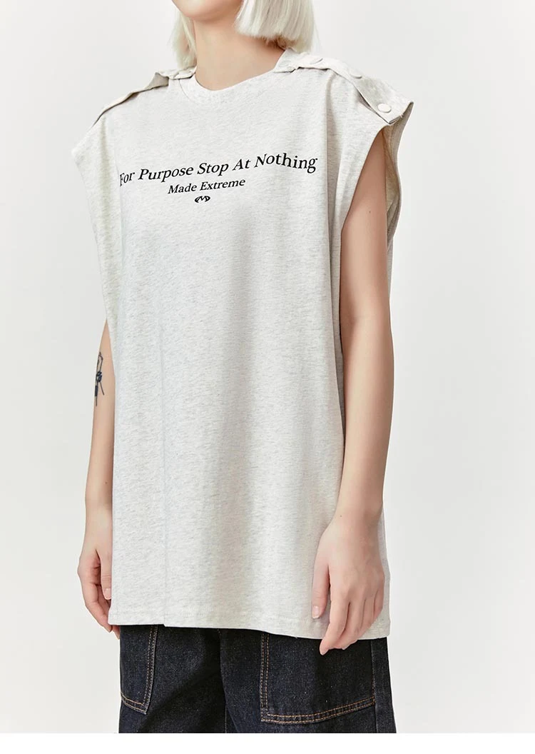 Street Printing Letters Zomerland T-shirt met losse basis — foto 7