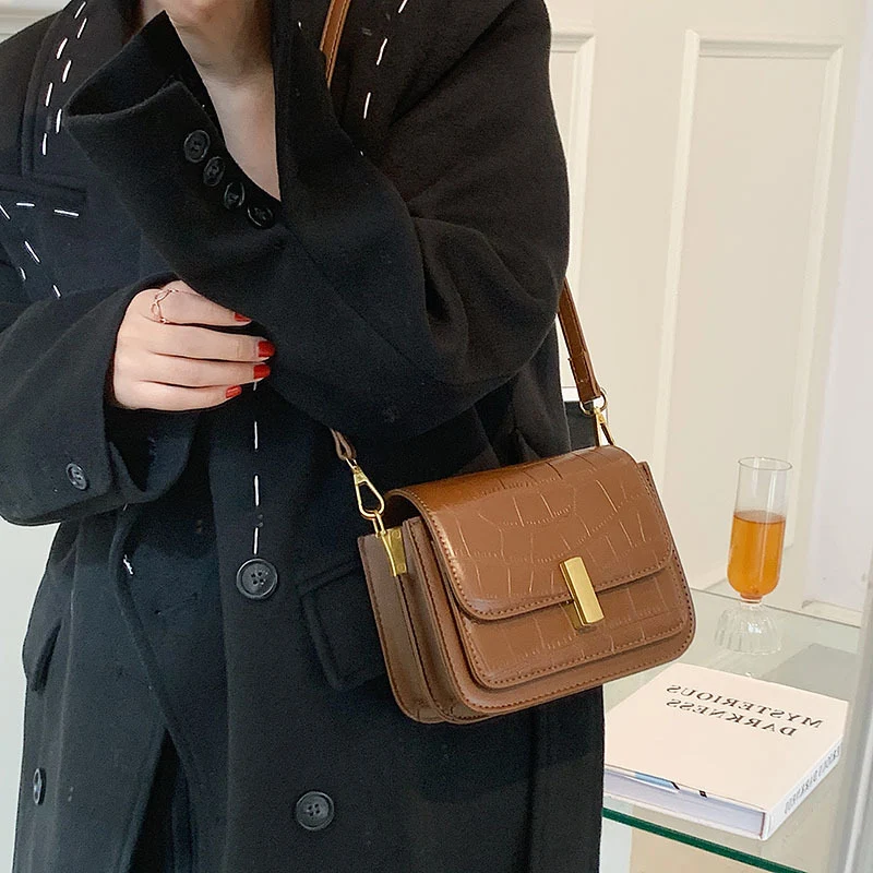 Dames Winter Simple Schoudertas Messenger Bag - Ideaal voor dagelijks gebruik. Comfortabel en stijlvol, perfect voor het winterseizoen. — foto 9