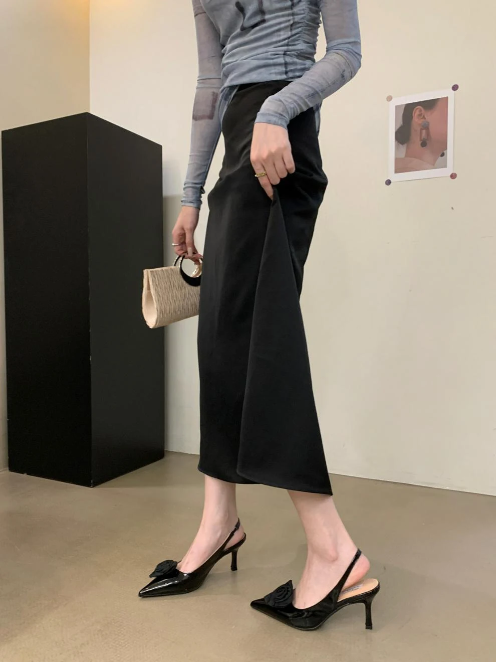 Floral High Heel Pointed Toe Slingback Stiletto Shoes for Women. Stylish outerwear footwear, perfect for adding elegance — photo 5