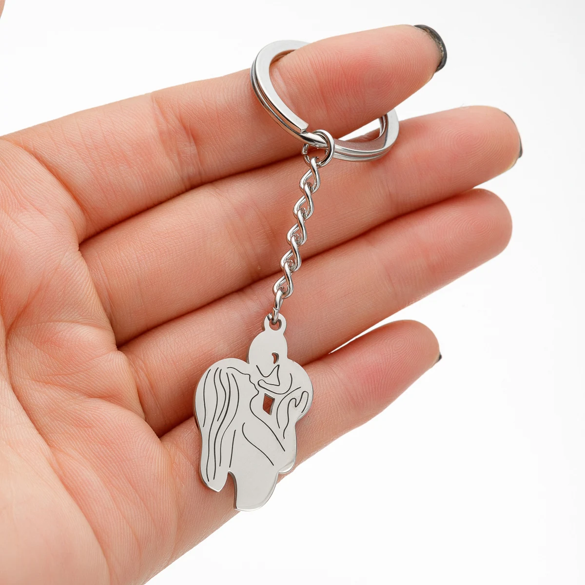 Pingente Dia das Mães Aço Inox Sereia Borboleta Fada Anjo Personagem desenho – Presente especial e charmoso. — foto 4