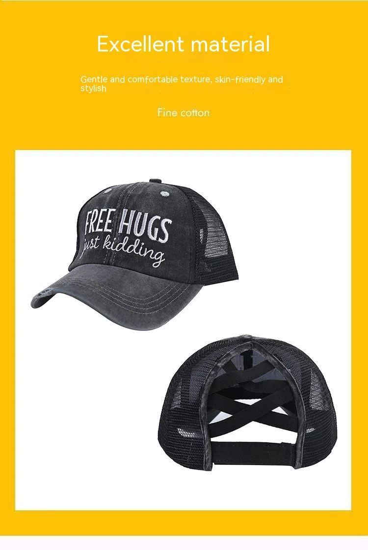 Gorra de béisbol bordada lavada estilo vintage, cómoda y transpirable para uso diario, perfecta para sol y look casual. — foto 11