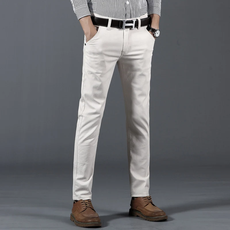Men's Stretch Solid Color Business Straight-leg Casual Pants, comfortable and versatile for work or leisure, offering a — photo 3