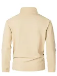 Jaqueta de moletom casual com gola alta, estilo europeu e americano, solta e simples, com zíper e fleece dupla face para conforto. — foto 2