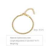 Colar de flores de cânhamo e corrente cubana de aço inoxidável 18K — Estilo e bem-estar em uma joia duradoura. — foto 13