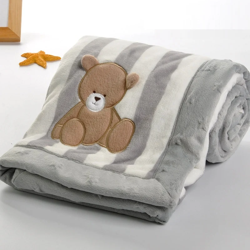 Title 6, Simple Printed Flannel Childrens Double-layer ...