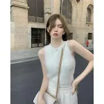 Autumn And Winter Outerwear Short Exposed Navel Sexy Suspender Top — photo 4
