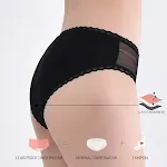 Biologisch katoenen lekvrije wegwerp maandverband, vier lagen. Menstruatiebroekje voor ultieme bescherming en comfort. — foto 5