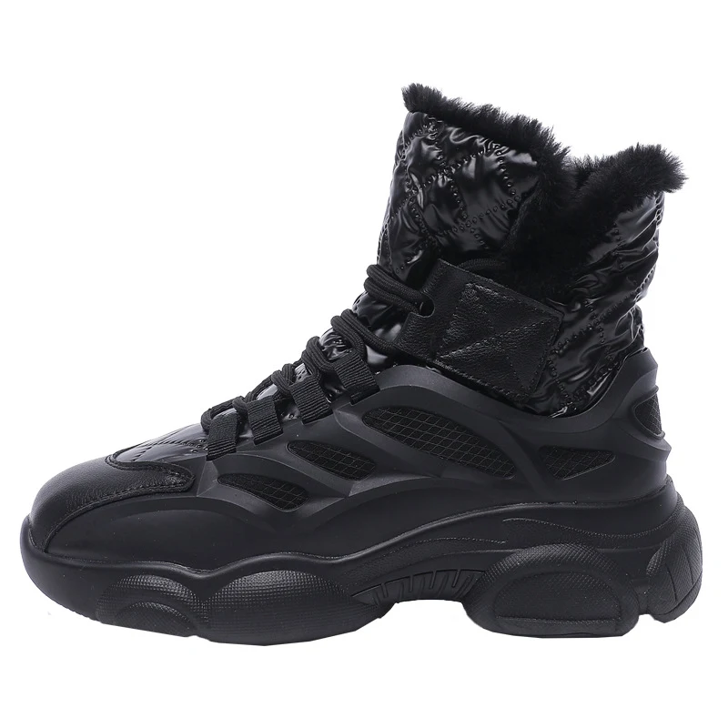 Botas de algodão com forro de lã para o inverno, sapatos quentes e confortáveis para manter seus pés aquecidos e protegidos do frio. — foto 2