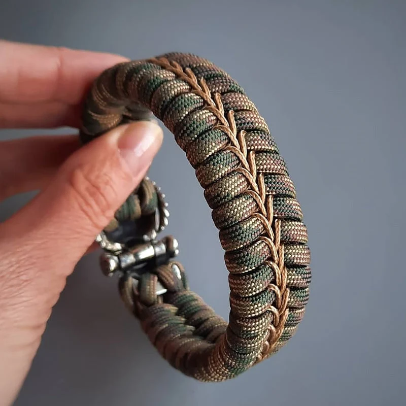 Title 5, Pulseira Indian Chief de Paracord trançada à mã...