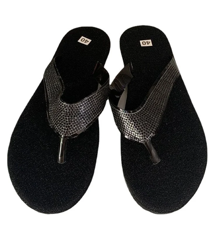 Title 5, Fashion Simple Ladies Flip Flops Rhinestone San...