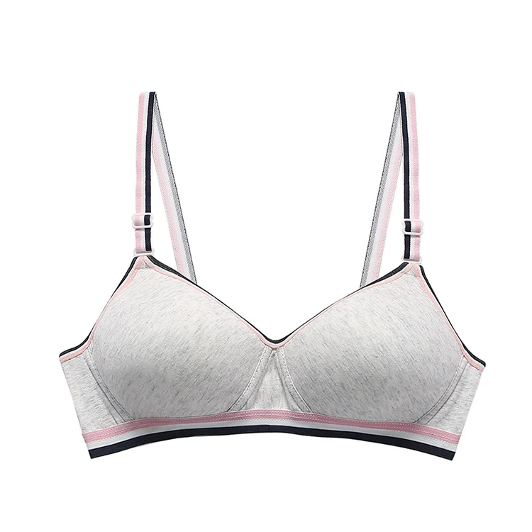 Sutiã esportivo feminino de algodão puro sem fio Roupa íntima fina de algodão Respirável e confortável para atividades físicas — foto 5