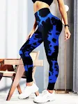 Damen Casual Tie-Dye Yoga Hose für Komfort und Stil. Perfekt für Yoga, Sport und Freizeit. Bequem, atmungsaktiv und modisch. — foto 16