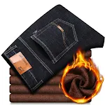Men's Stretch Loose Plush Warm Jeans – Stay comfortable and warm this winter with these relaxed-fit, soft, and stretchy — photo 6