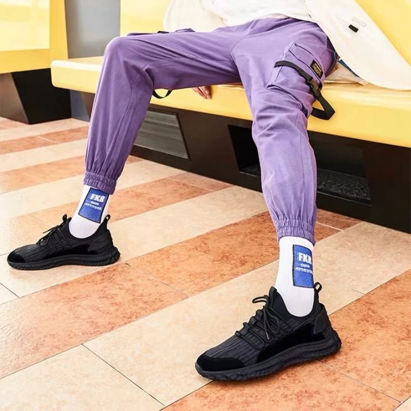 Tênis esportivo masculino tecido voador Leve e respirável Ideal para corrida e treino Maior conforto e desempenho em suas atividades esportivas. — foto 3