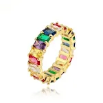 Anelli con zirconi dai sette colori. Esprimi il tuo stile con questi anelli eleganti e versatili per ogni momento. — foto 5